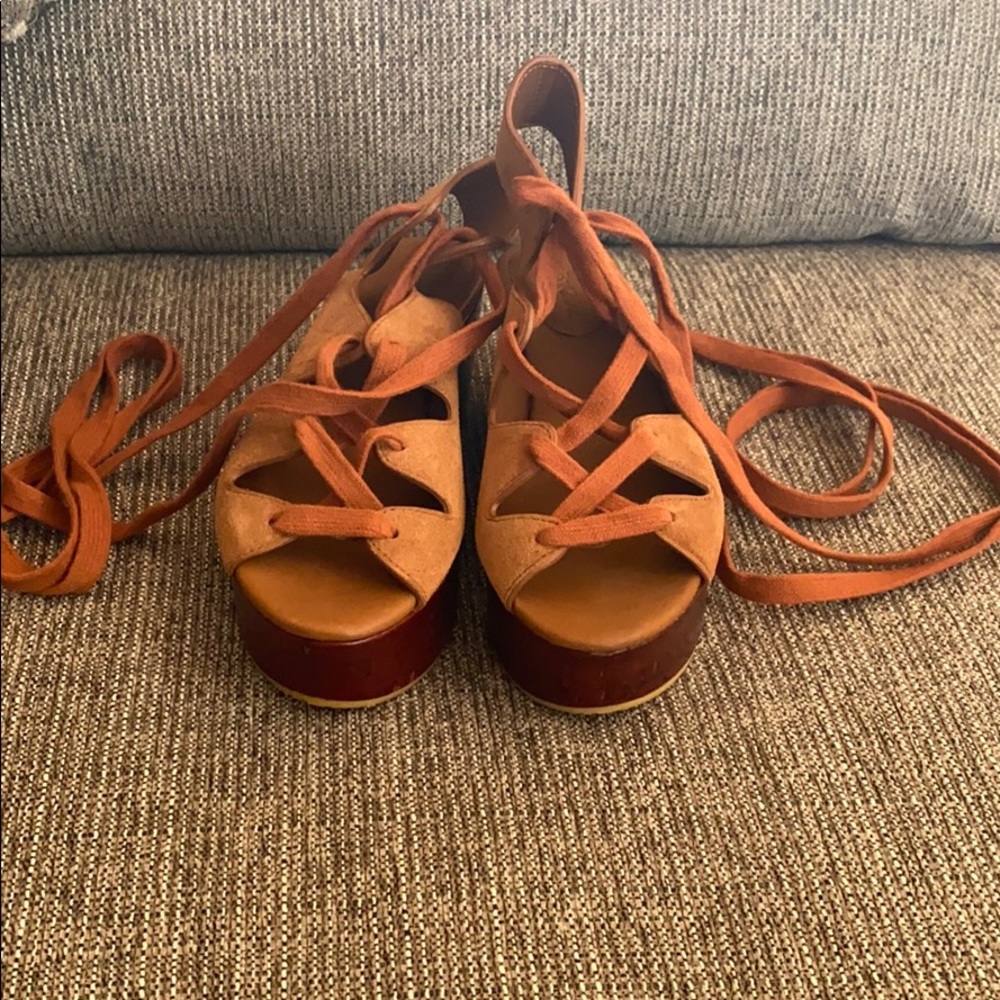 See By Chloé lace up platform sandals